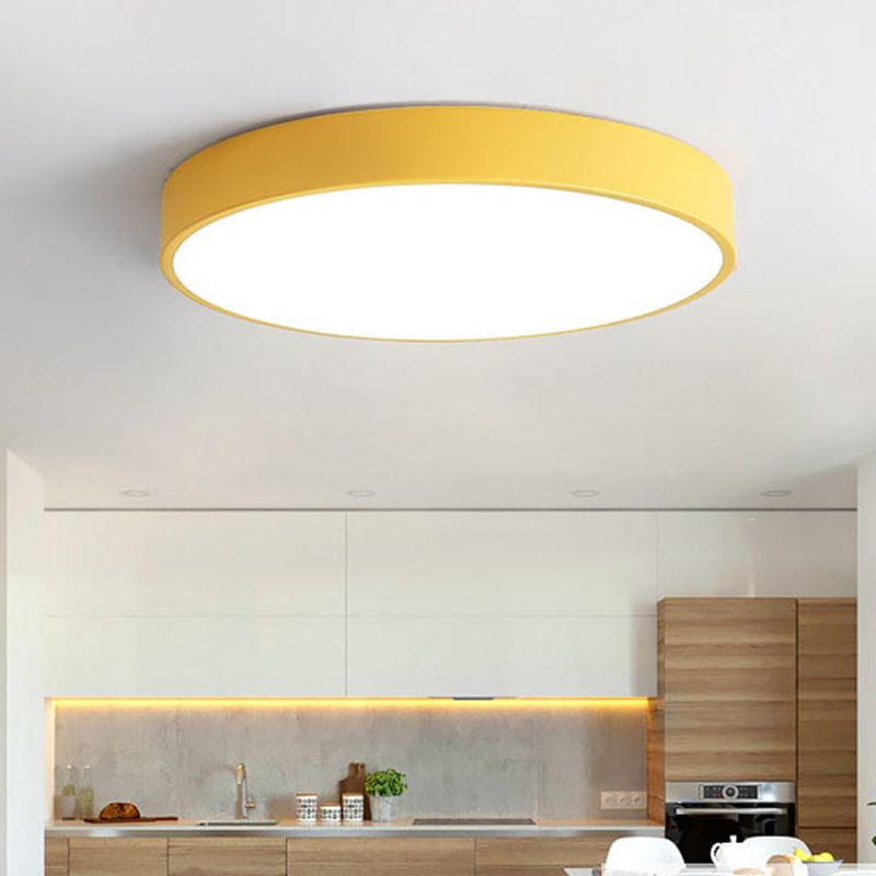 Lámpara de techo LED redonda Elysia Moderne rosa gris metal para sala de estar