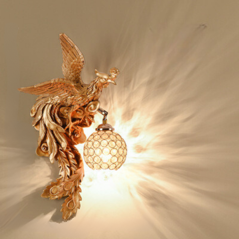 LuxeFlame - Dragon Phoenix Wall Lamp | Mystical LED Lighting