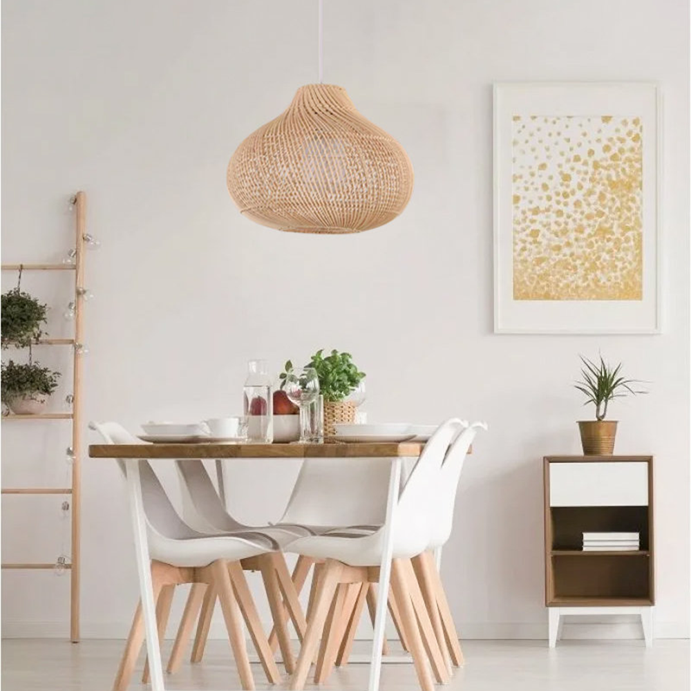 Lampada a sospensione isola boho naturale fatta a mano