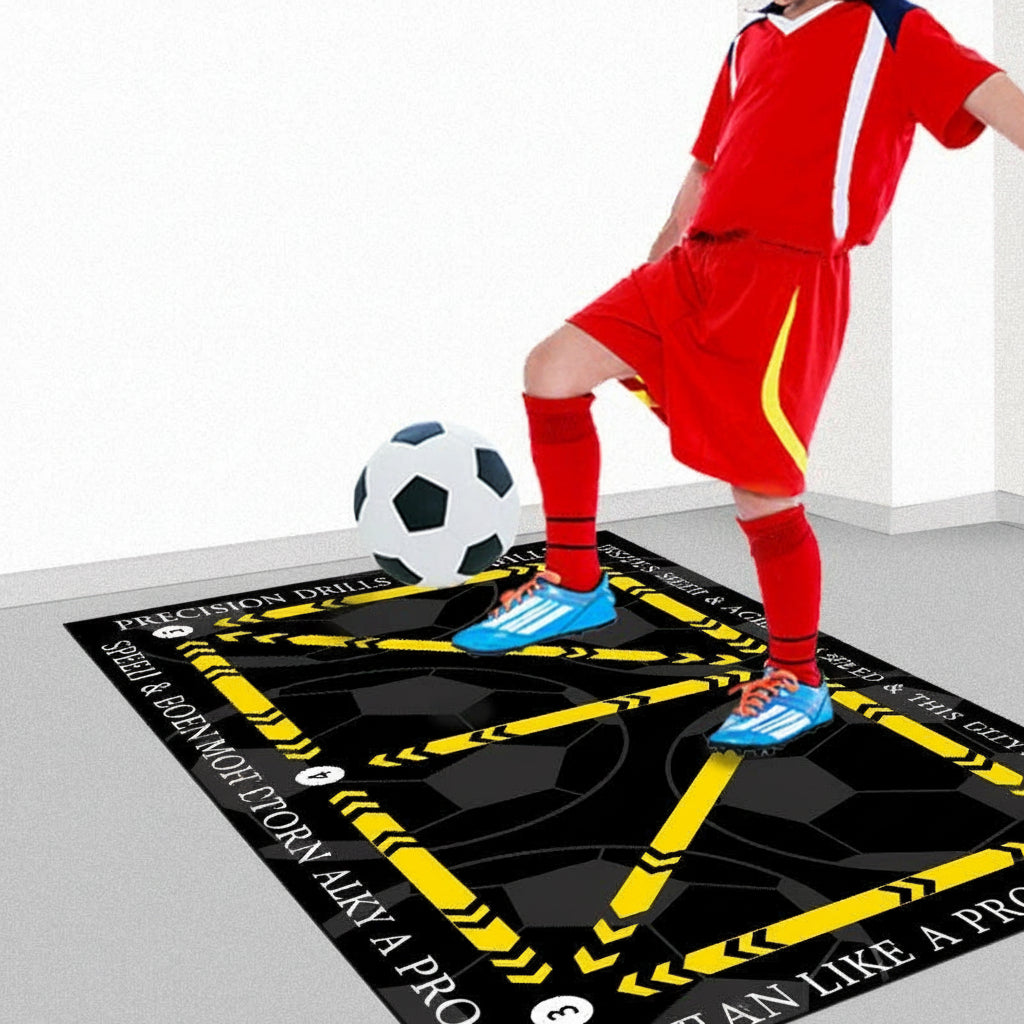 Tapete de Treino de Futebol Controlo de Bola em Casa Antiderrapante