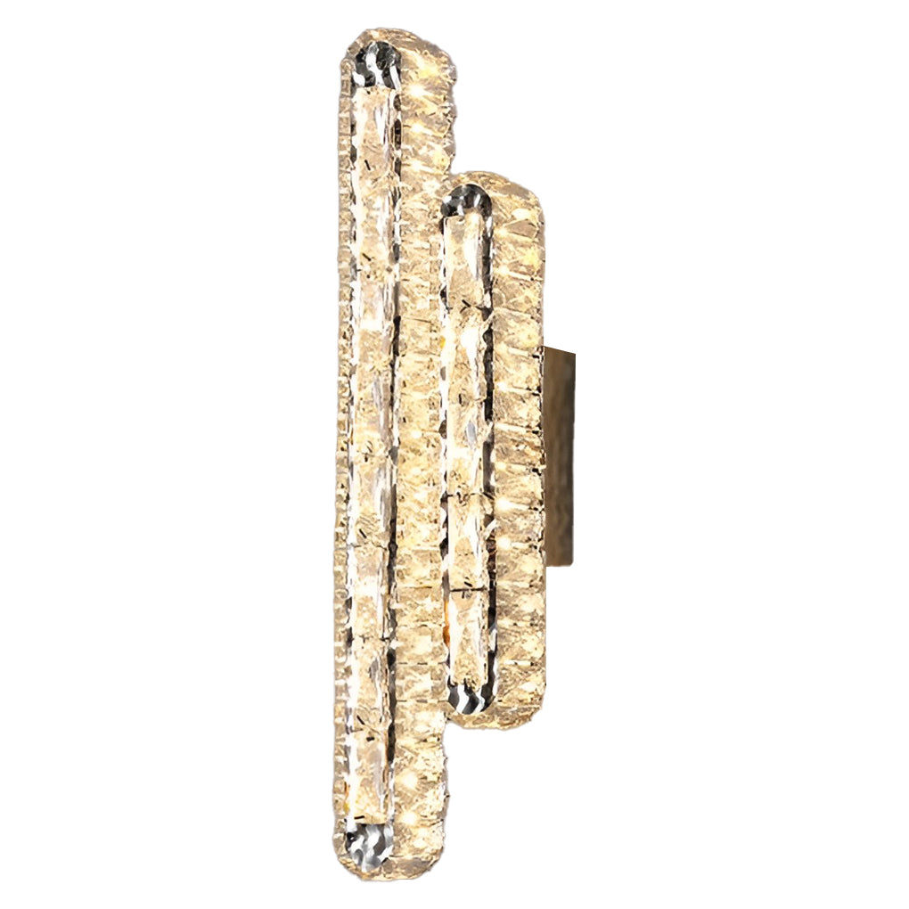 CrystalLux - Lámpara de pared doble de cristal LED con función regulable