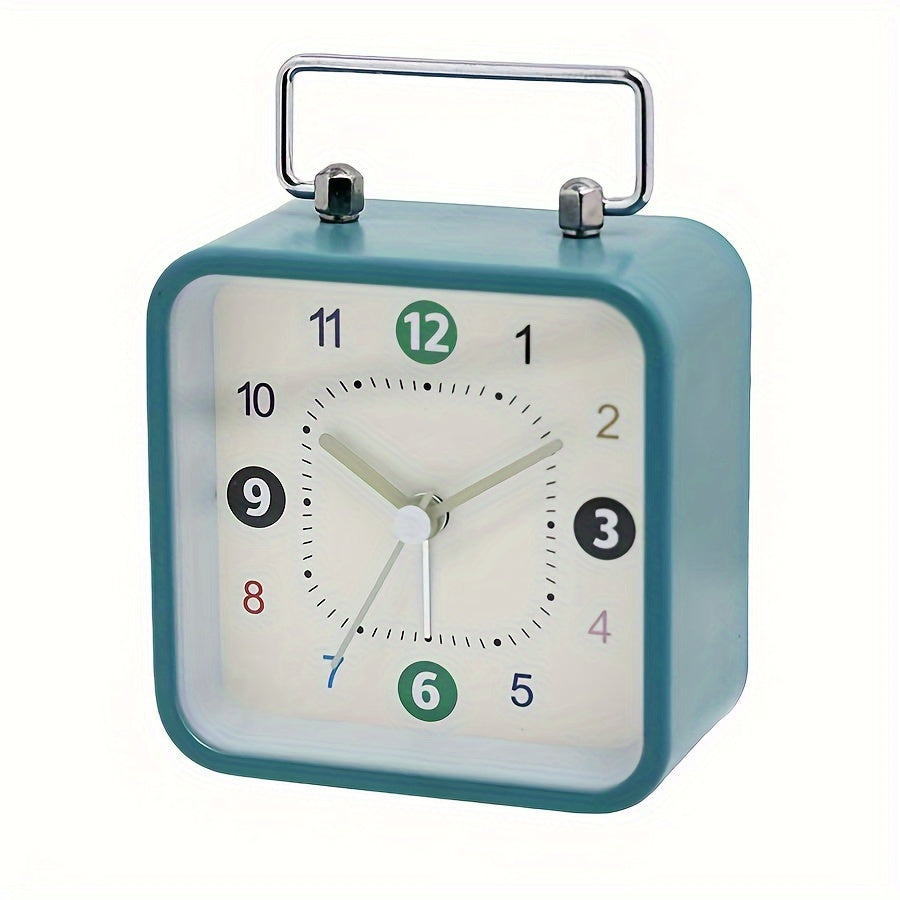 TimeCube - Square Metal Alarm Clock with Night Light and Snooze