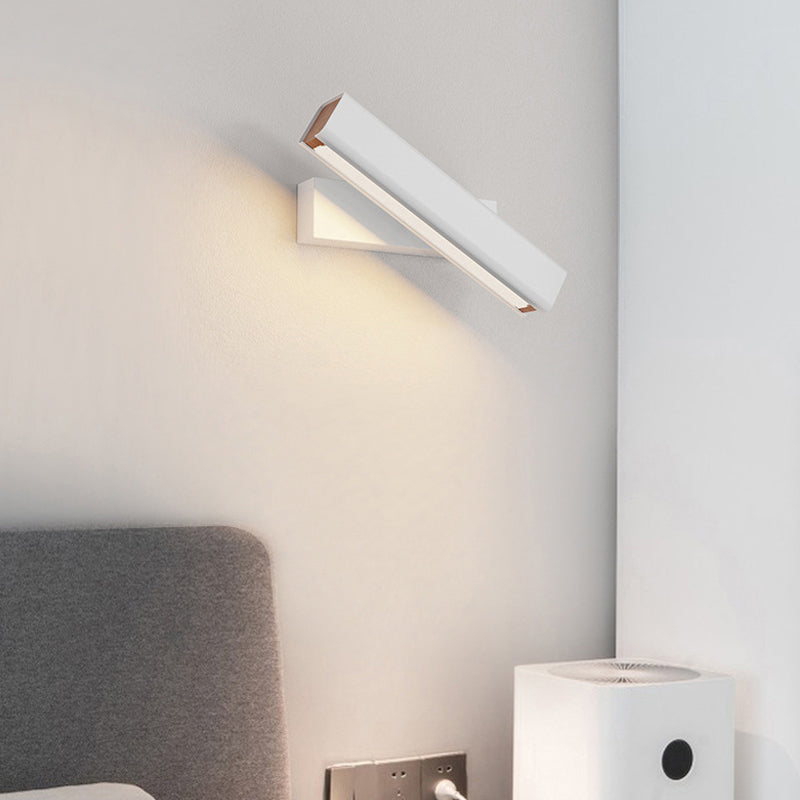Applique Moderna LED Aqsa Interna Orientabile Rettangolare Metallo/Legno Soggiorno