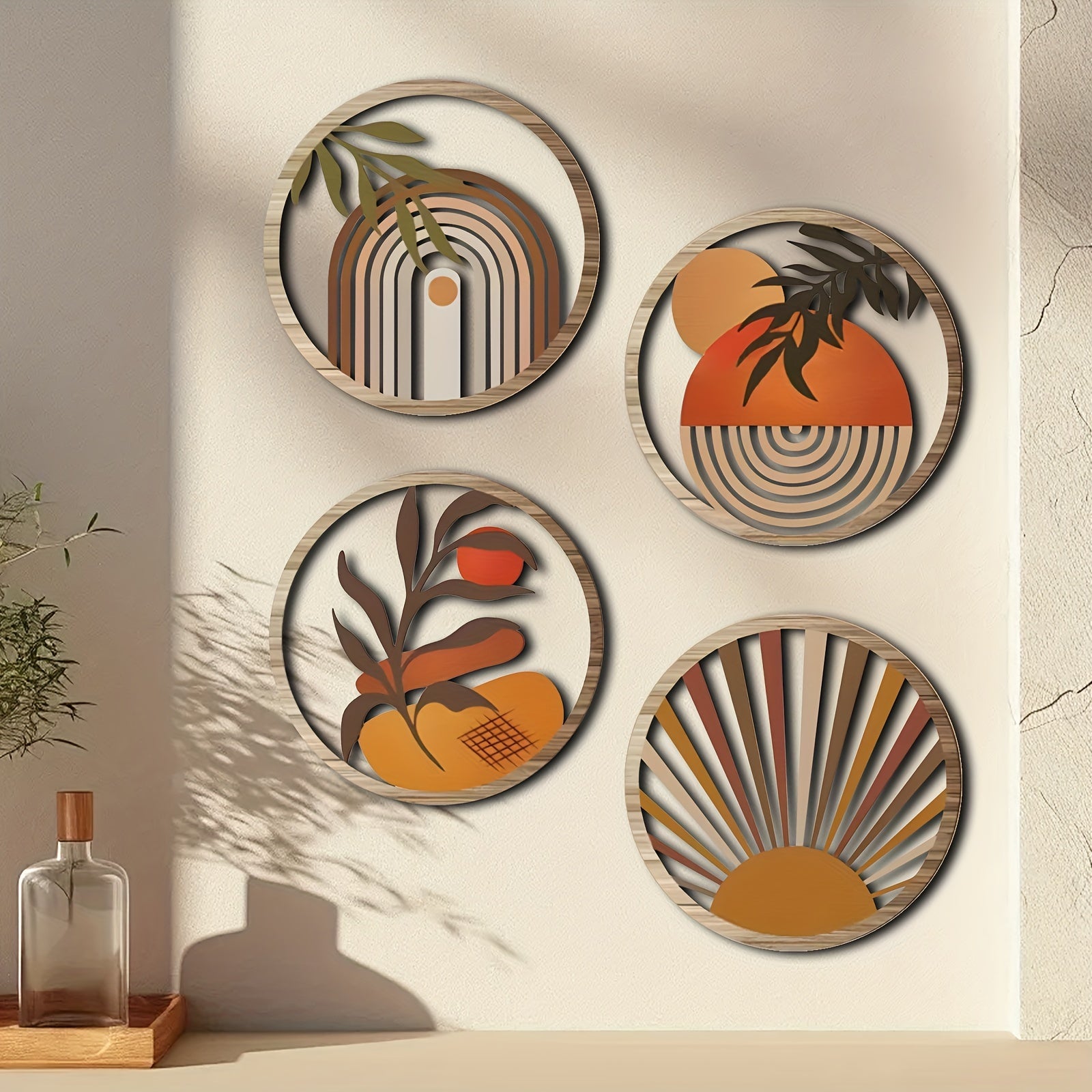 DecoHout - Bohemian Farmhouse Wall Art Set