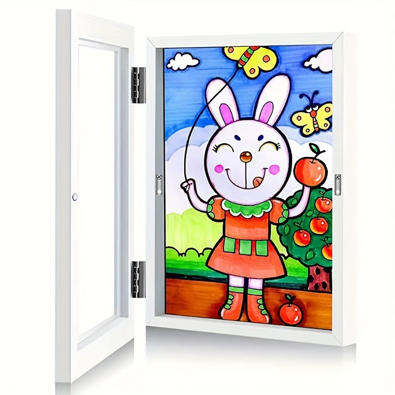 1 piece Children's Art Photo Frame - A4 Front Opening Frame for School Art, Flip Frame for Paintings and Projects