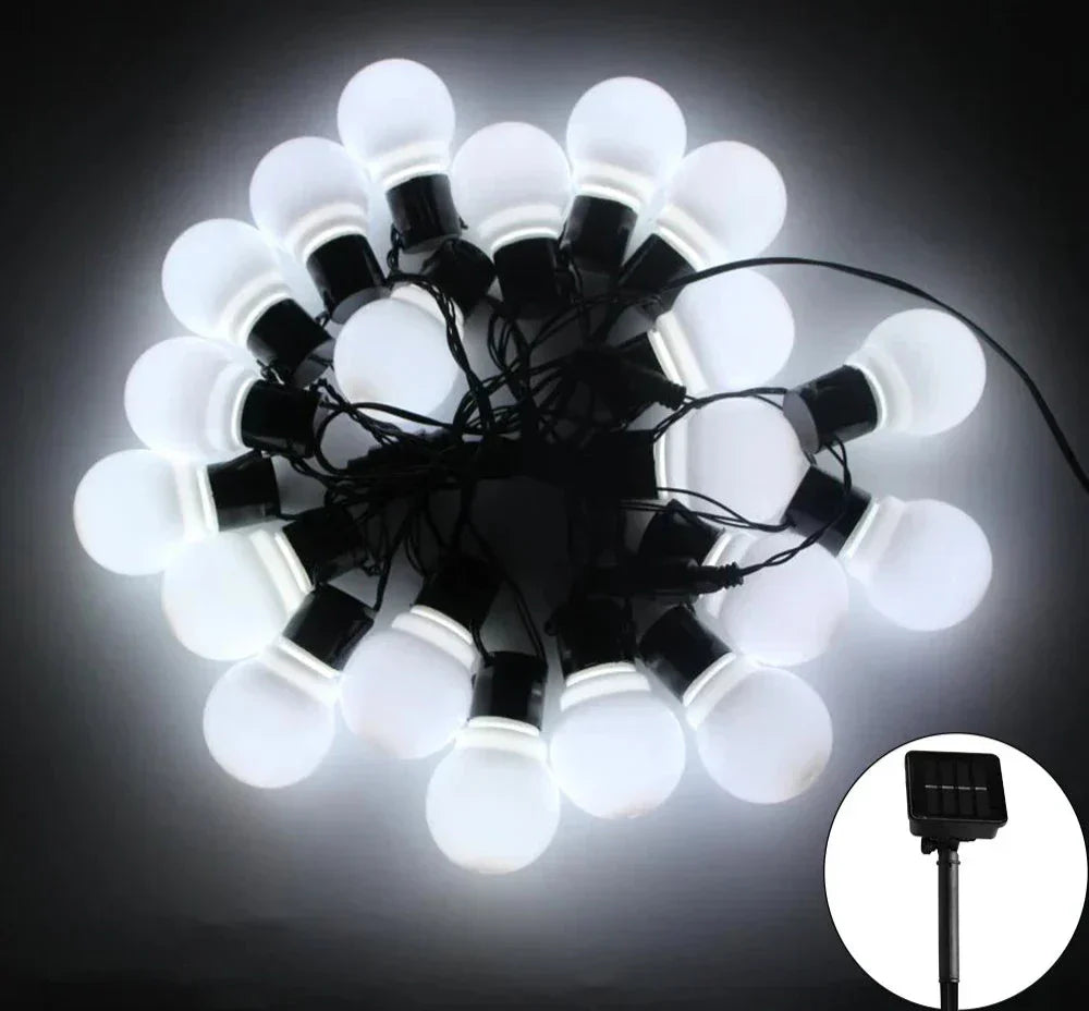 LumiString – Illuminazione Solare LED per Esterni, Illuminazione da Giardino a Risparmio Energetico per Terrazza e Balcone