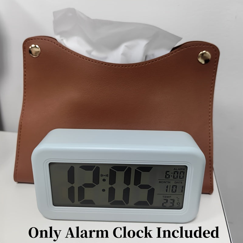 Digital Alarm Clock with LCD Screen - Date and Temperature Display