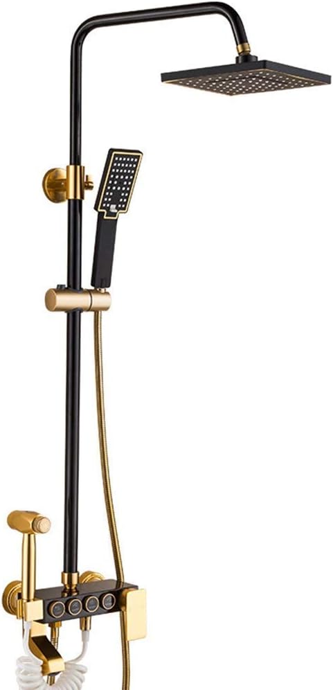Set Doccia Retrò - Rubinetto Antico Nero con Doccia a Pioggia