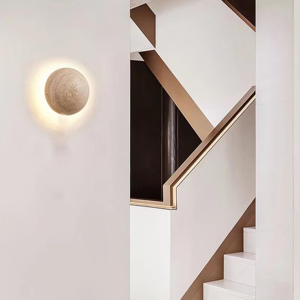Anais lámpara de piedra - Lámpara de pared esférica