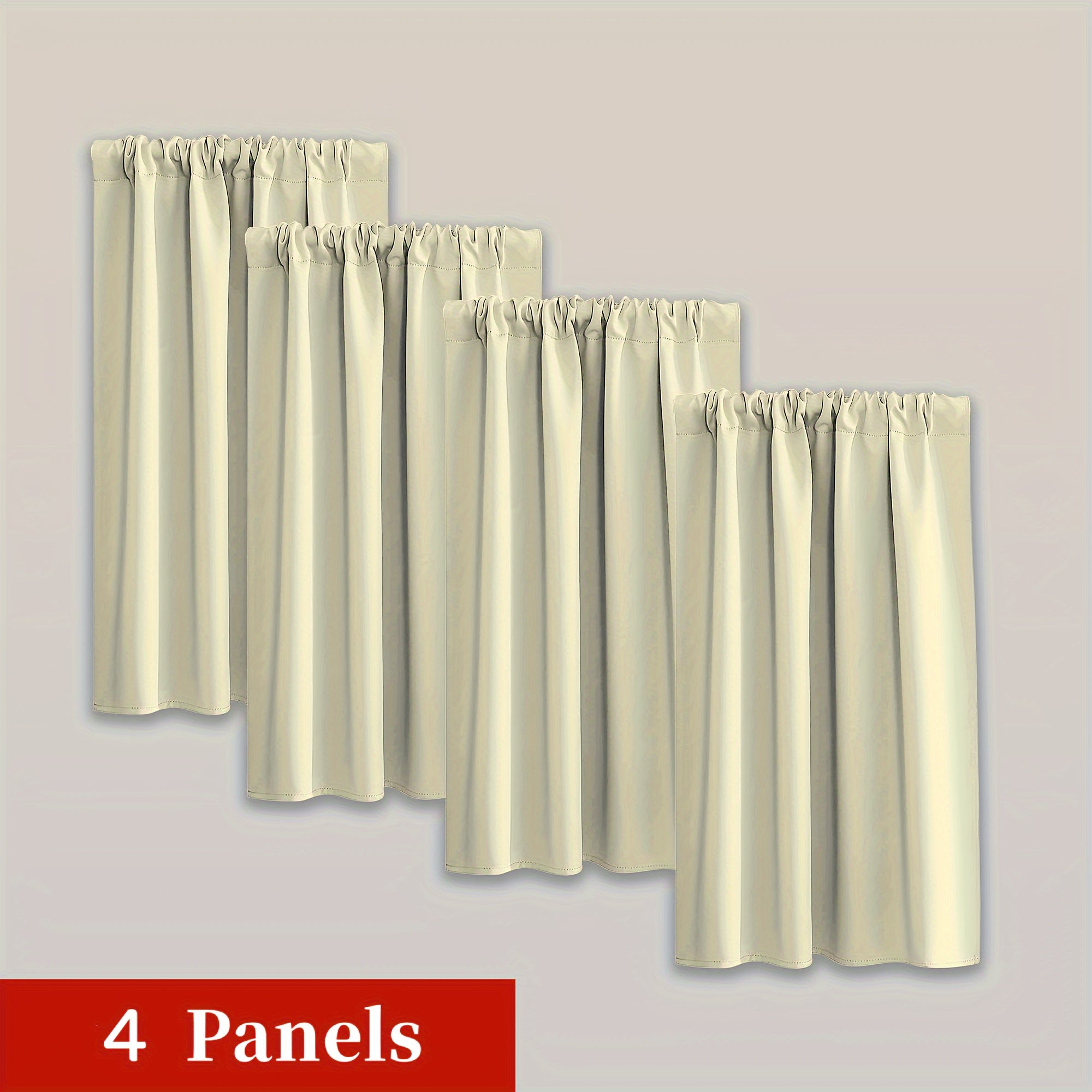 Blackout Curtains - Modern Blackout Curtain Set of 4 Pieces