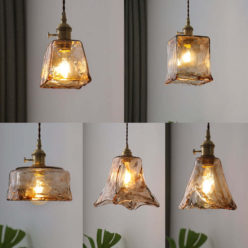 Eloise Vintage Lampade da Soffitto LED in Metallo Dorato e Vetro per Camera da Letto, Soggiorno, Sala da Pranzo