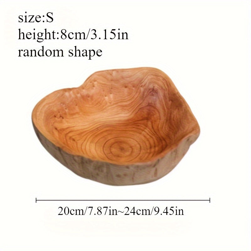 OctaWood-Fruitkom - Tigela Octogonal Maciça de Madeira para Casa e Restaurante