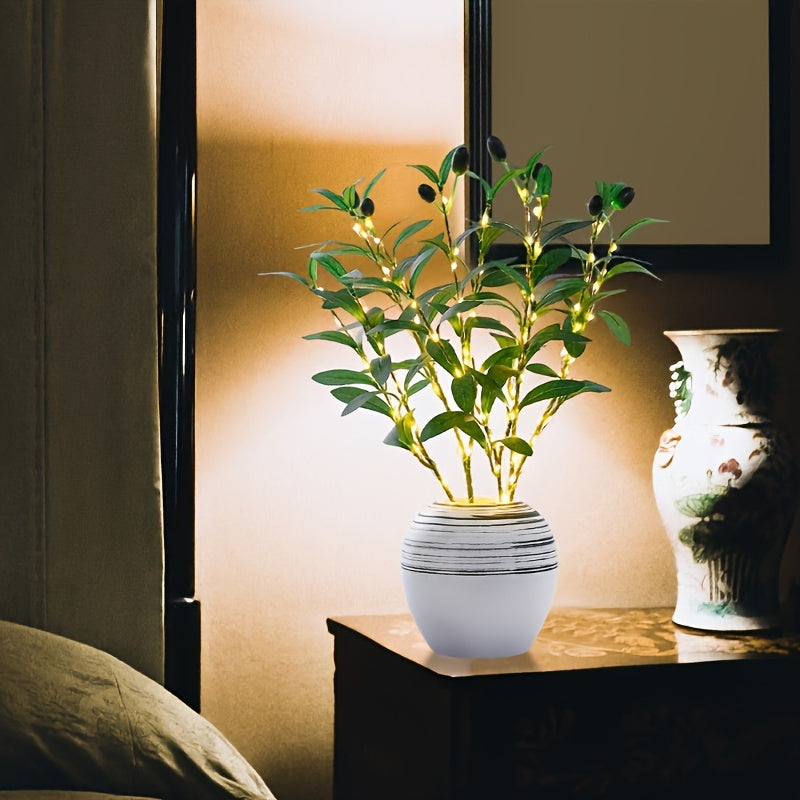 LumiTak - Olive Branch LED Table Lamp Decorative