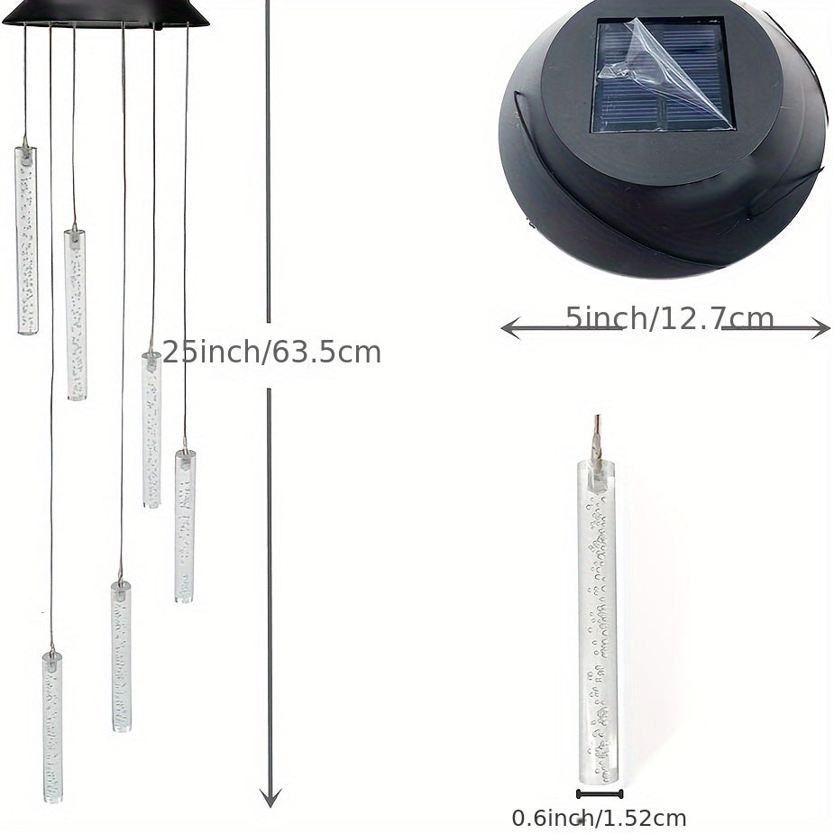 SolarChime - Campana de viento LED que cambia de color para exteriores