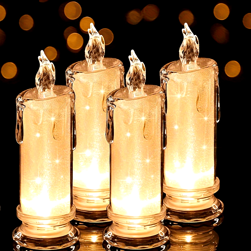 3 unidades de Velas LED Sem Chama - Inclui Pilhas - Perfeito para Festas, Casamentos e Decoração Aconchegante