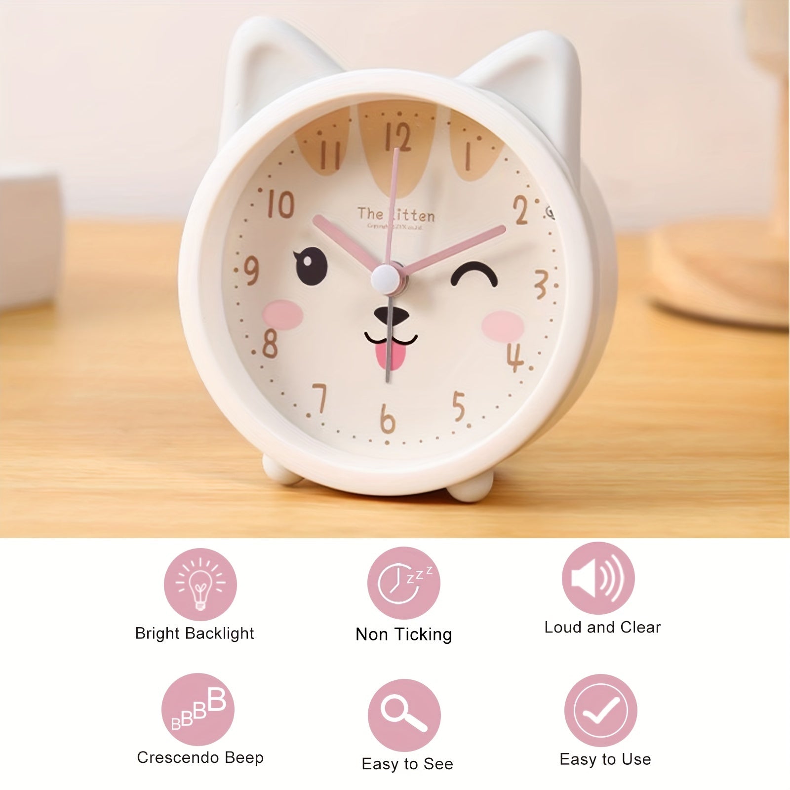 SilenTime - Shady Silent Alarm Clock with Night Light