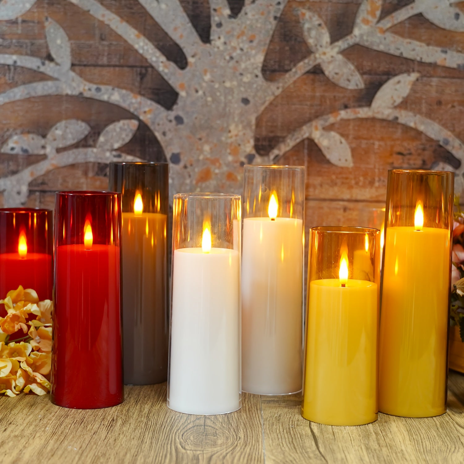 5 pezzi di candele LED senza fiamma con telecomando - Per decorazioni di Natale, Halloween, matrimoni
