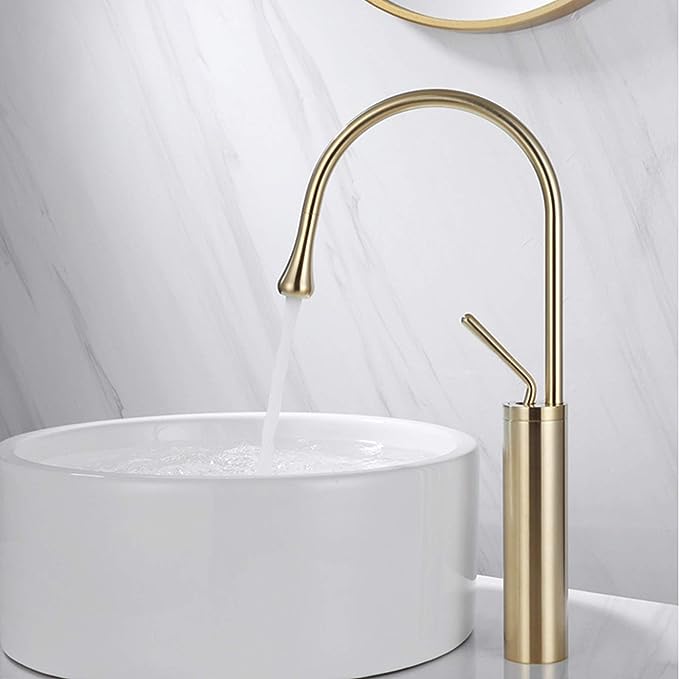 Grifo de lavabo estilo Druppels para baño, giratorio, grifo de cascada