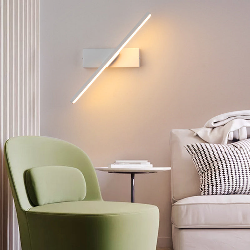 Lampada da parete moderna girevole Edge nero/bianco camera da letto metallo silicone
