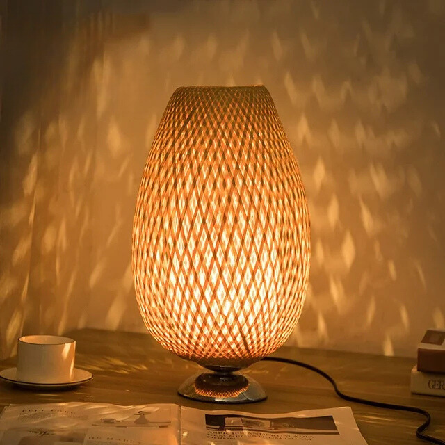 RusticLight - Vintage Bamboo Table Lamp