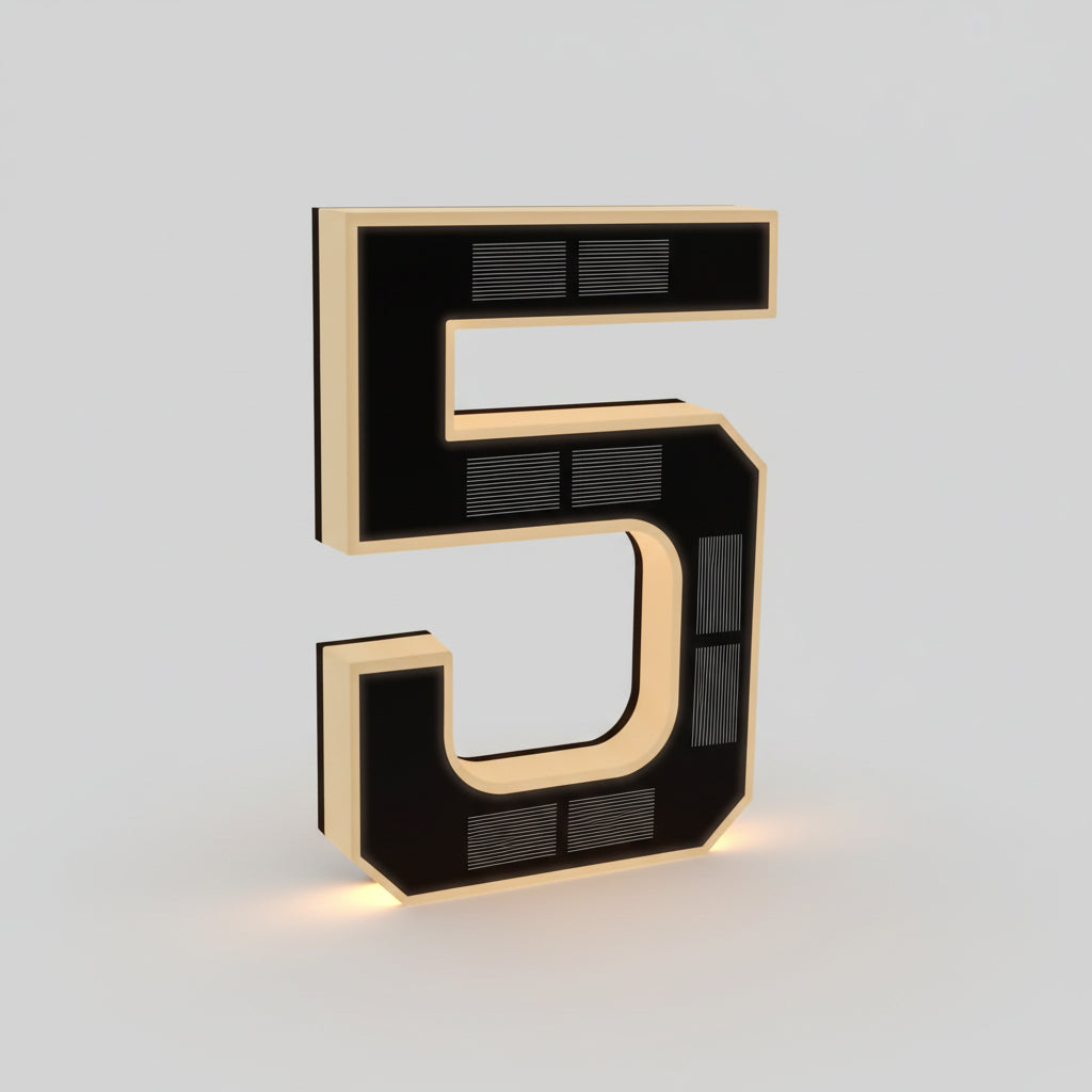 Solar House Number Light LED Display Waterproof Solar Powered