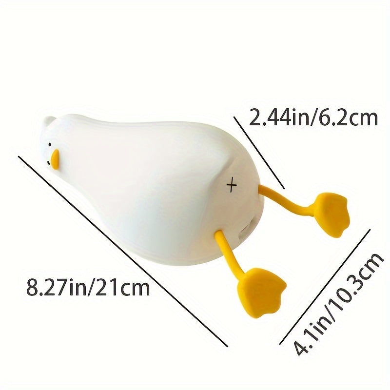 DuckGlow - Cute Duck Night Light with USB Rechargeable Battery and Dimmable Light