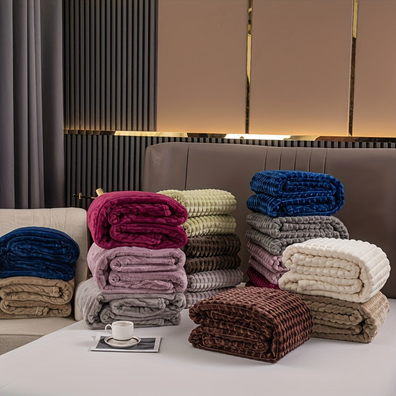 Manta Grossa de Lã Flanela - Suave e Quente, Multifuncional para Sofá, Cama, Escritório e Viagens