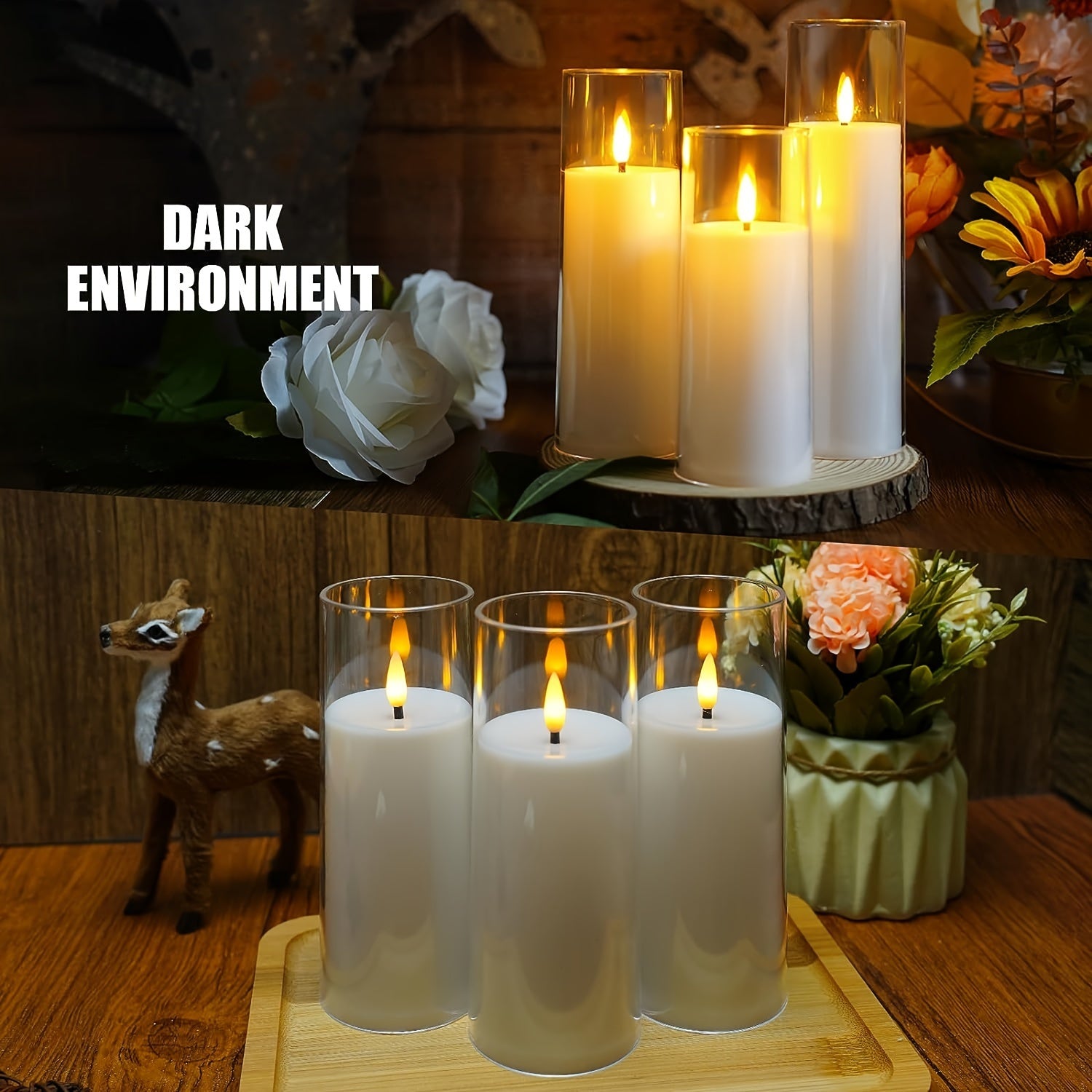5 pezzi di candele LED senza fiamma con telecomando - Per decorazioni di Natale, Halloween, matrimoni