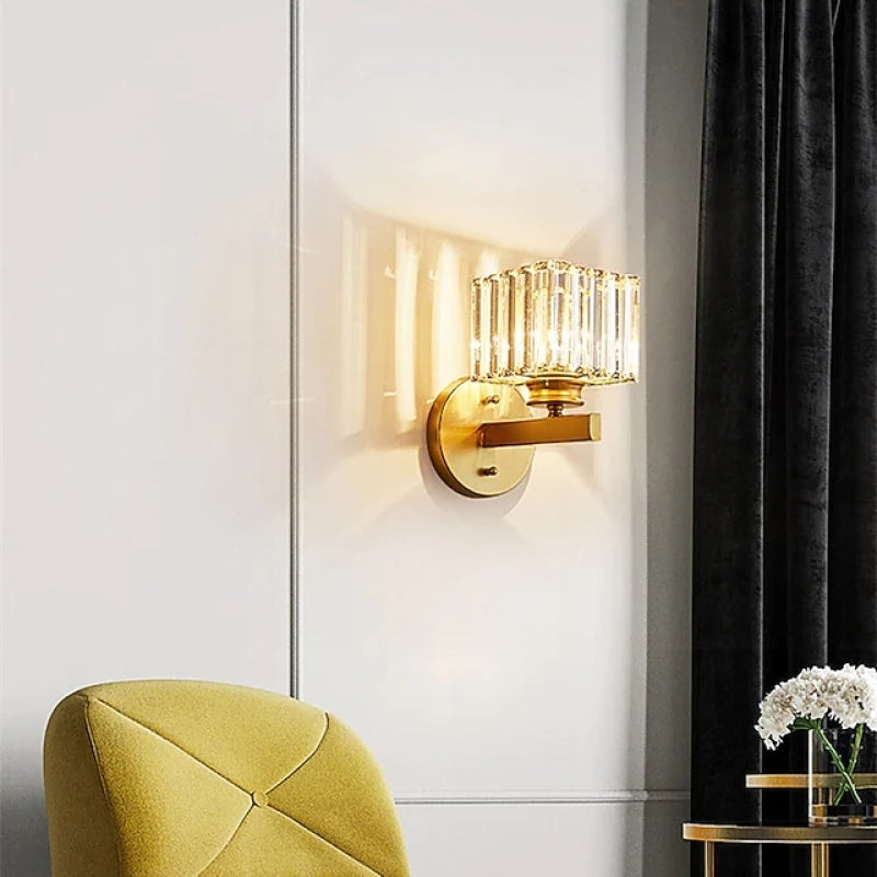 Lampada da parete LED Herbert Moderne - Interno - Nero - Camera da letto - Cristallo/Metallo
