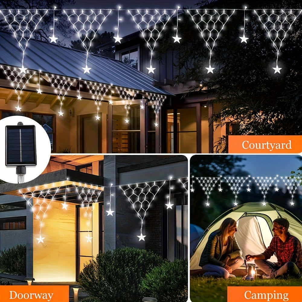 SolarTwinkle - Iluminación ambiental de 162 LED con batería solar extraíble