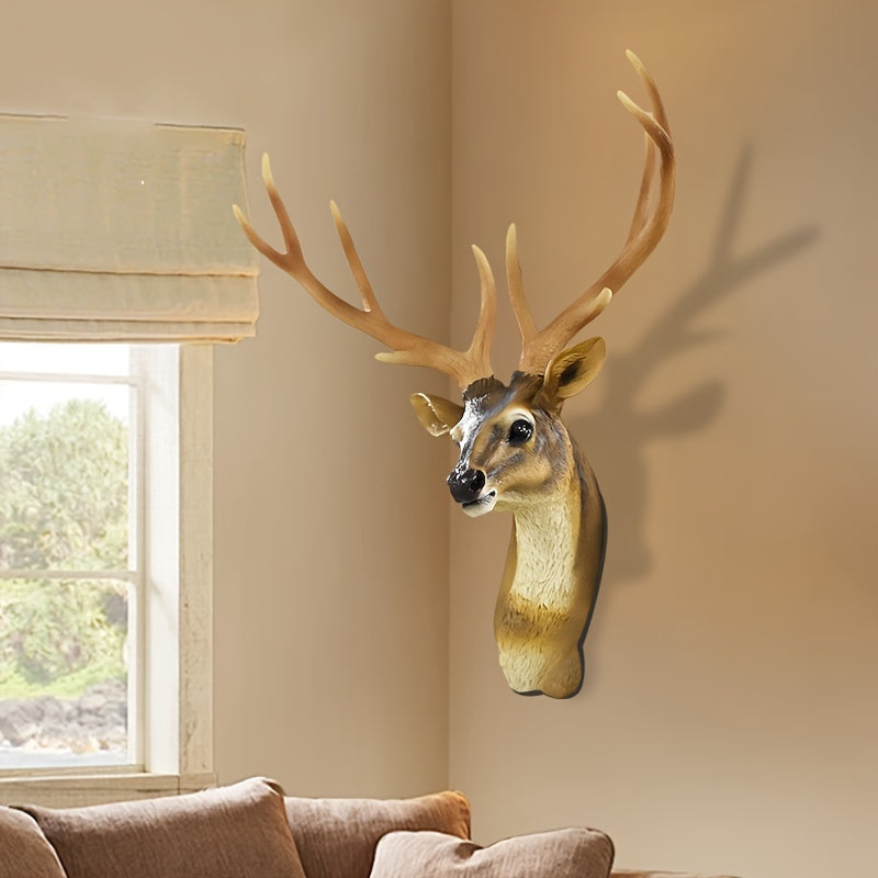 DeerSculpt - Vintage Hars Hertenkop Wandkunst