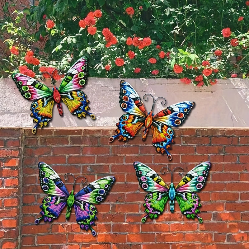 4 Pieces Metal Butterfly Wall Decoration
