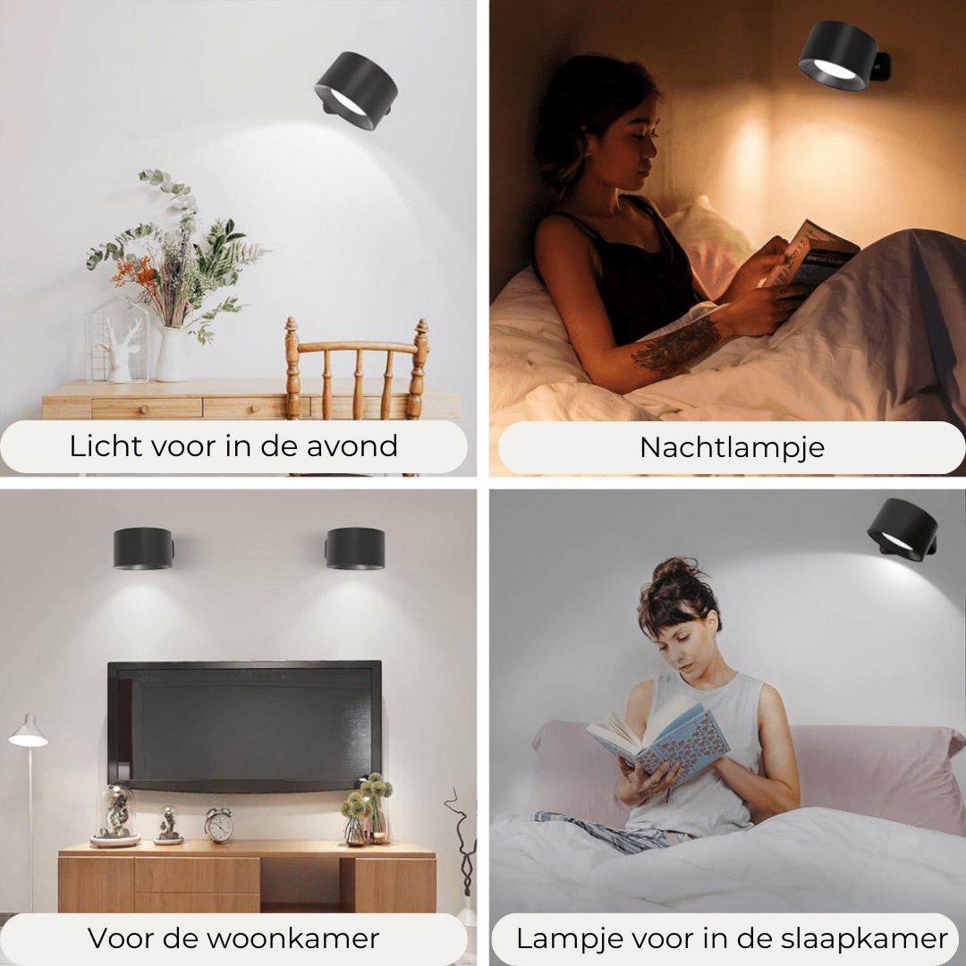 FlexiBeam - Lampada da parete ricaricabile wireless 360°
