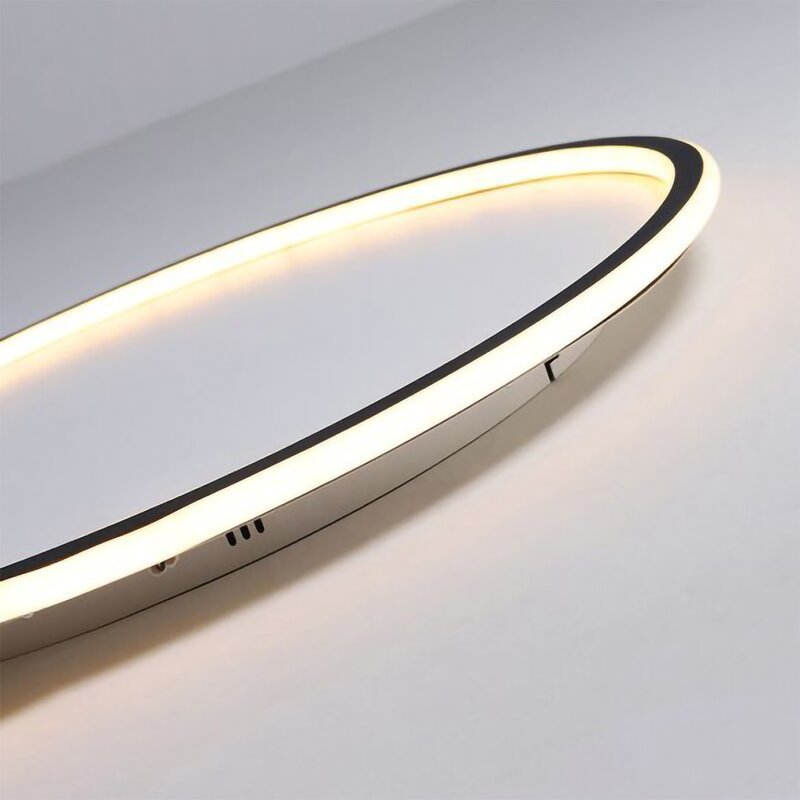 LunaNova - Lampada da soffitto LED rotonda moderna in metallo/acrilico