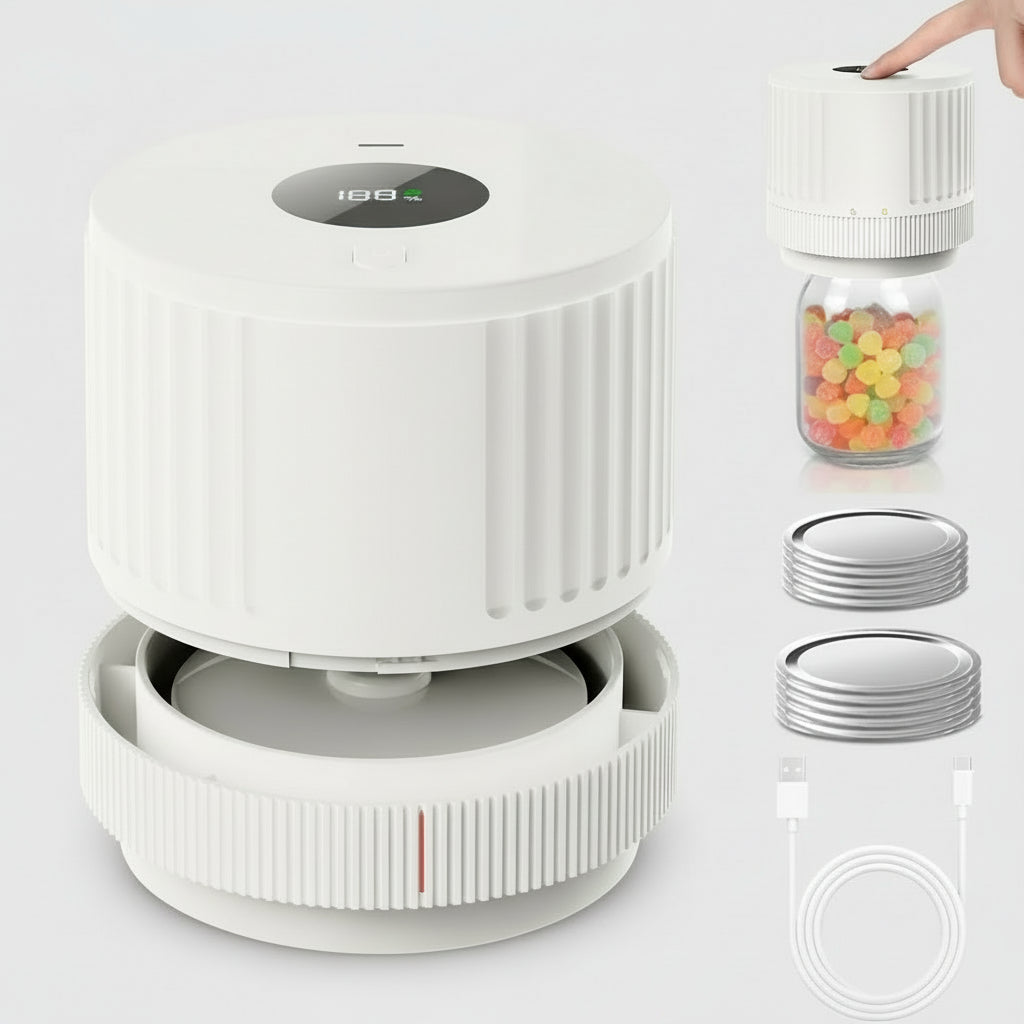 Electric Vacuum Sealer Mason Jars Wireless Food Storage