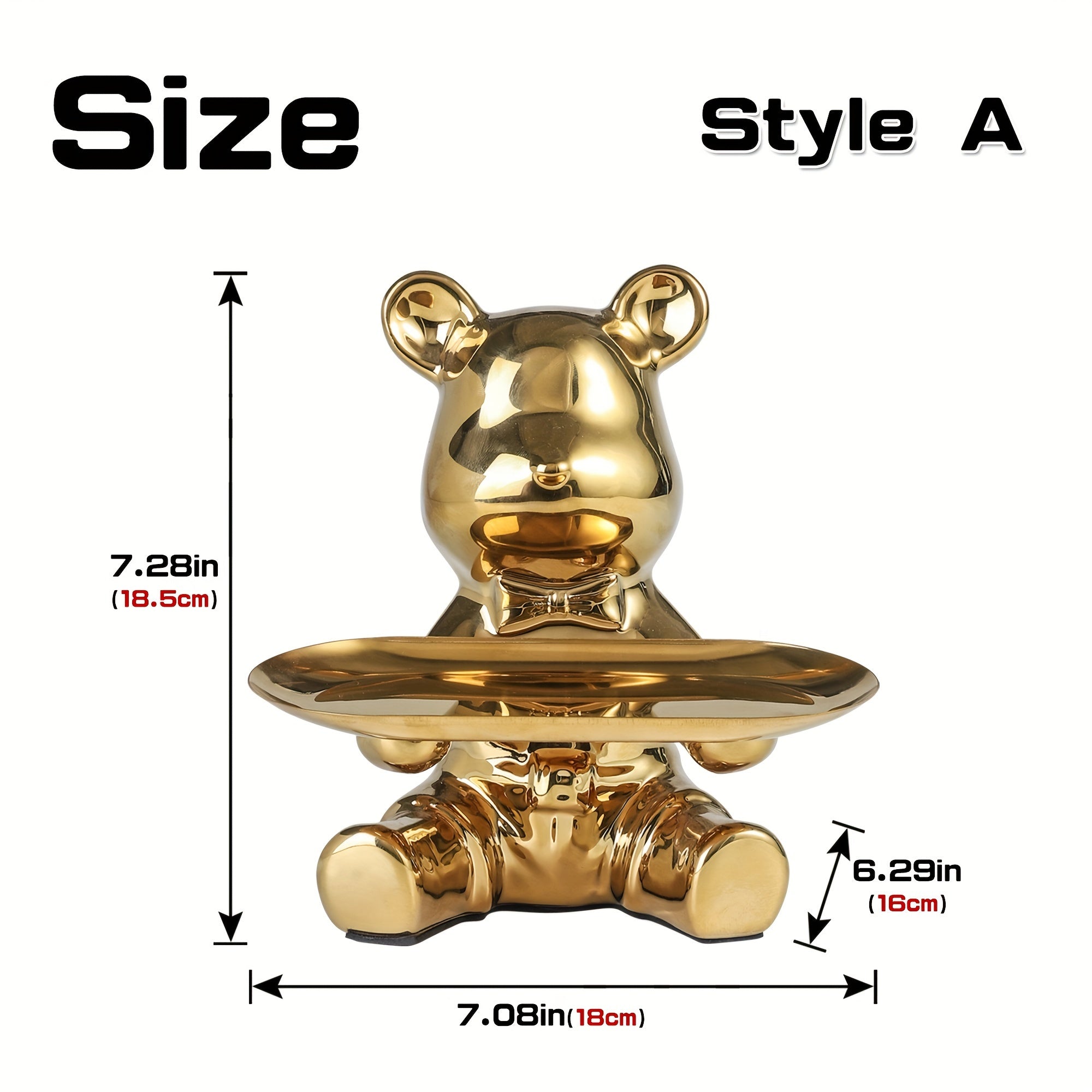 CeramiBear - Ceramic Bear & Rabbit Decorative Tray