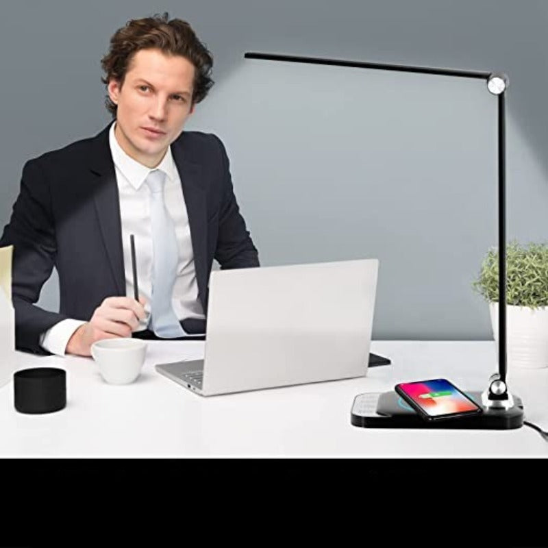 Lampada da scrivania LED - Con porta di ricarica USB e funzione dimmerabile - Perfetta per ufficio e studio