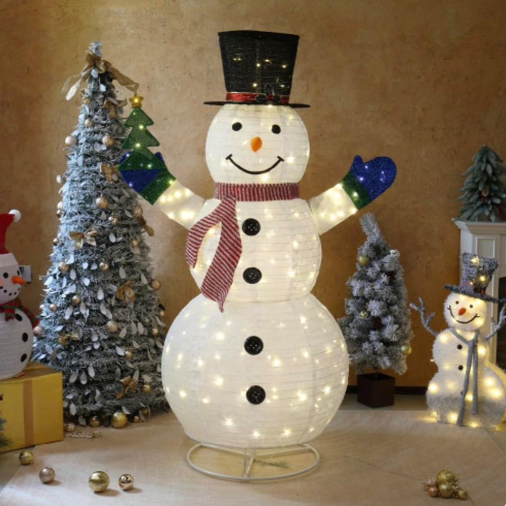 Decoração de Jardim com Pai Natal Luminoso 90 Lâmpadas LED