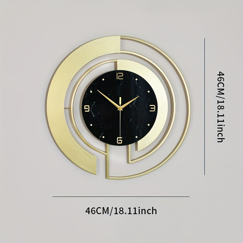 LuxuryTime - Modern Metal Wall Clock, 18 Inch