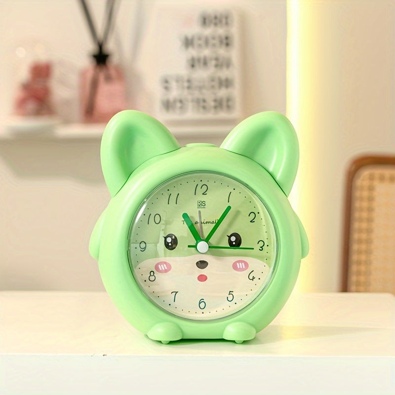 KittyGlow - Cute Cat Cartoon Alarm Clock with Light