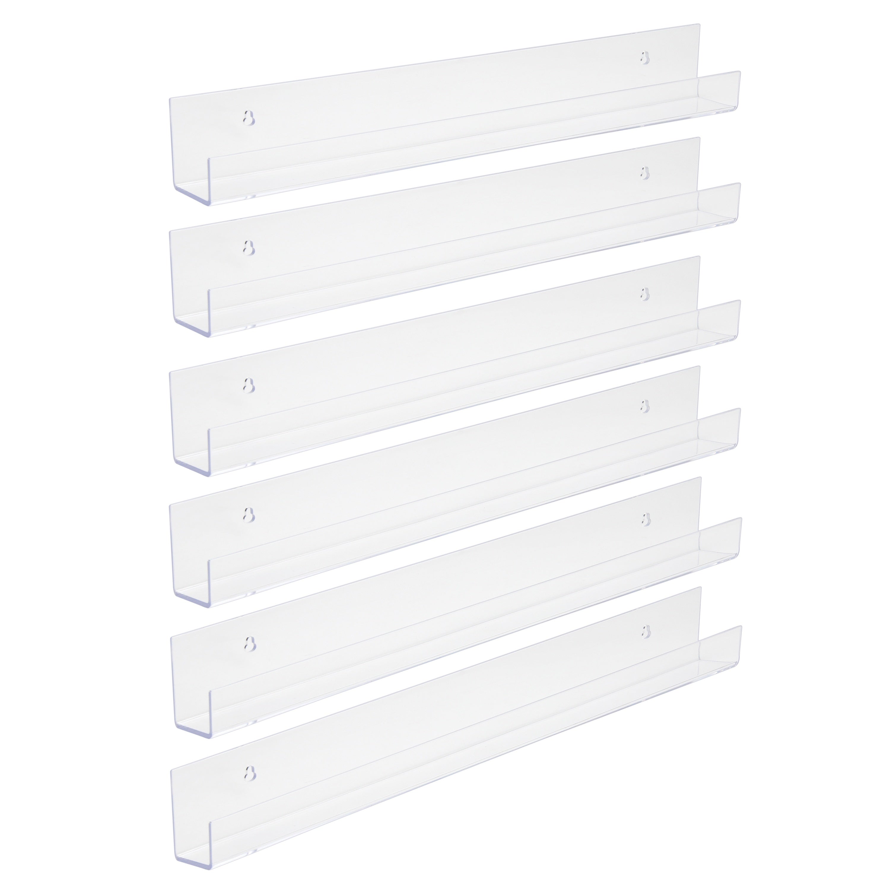 AcrylicClear - Floating Transparent Storage Shelves for Bedroom, Living Room & Bathroom