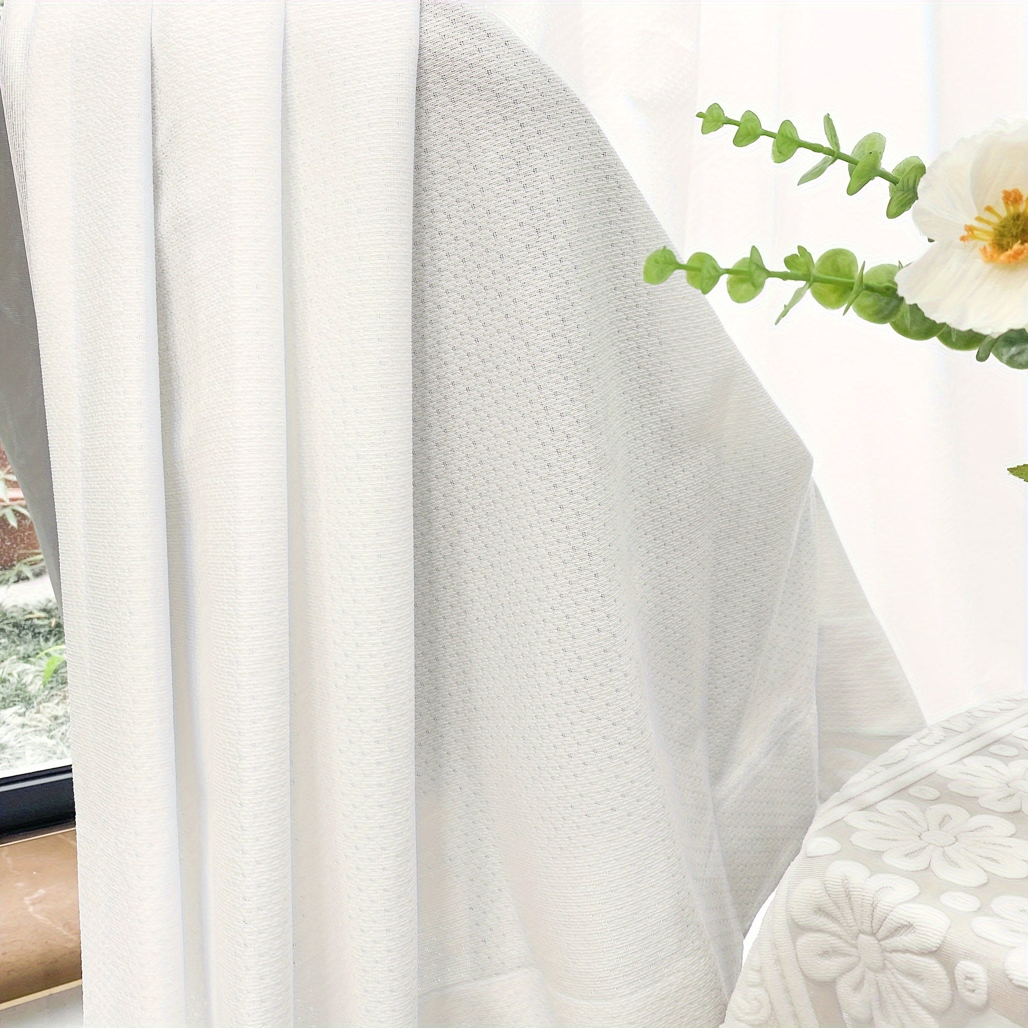 Contemporary Blackout Curtains - UV-resistant Knitted Curtains 2 Panels