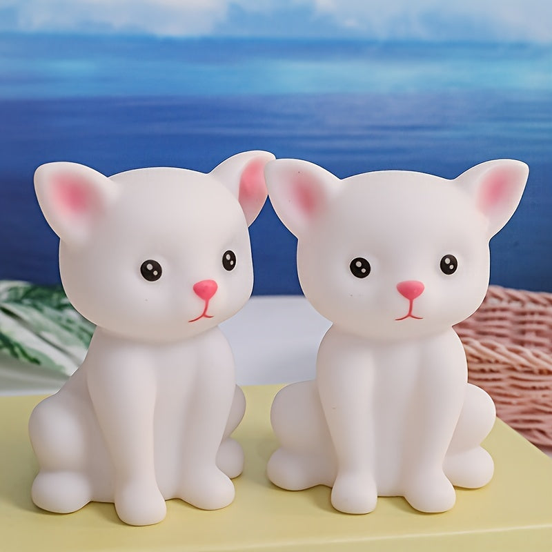 KittyGlow - Cute Kitten Table Lamp with LED Light and Battery Power