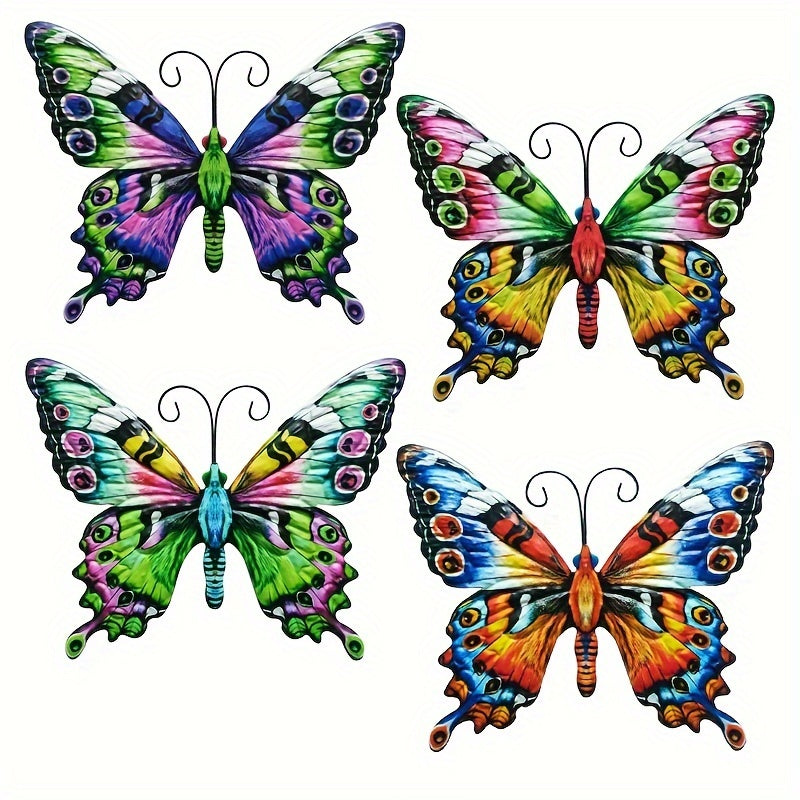 4 Pieces Metal Butterfly Wall Decoration