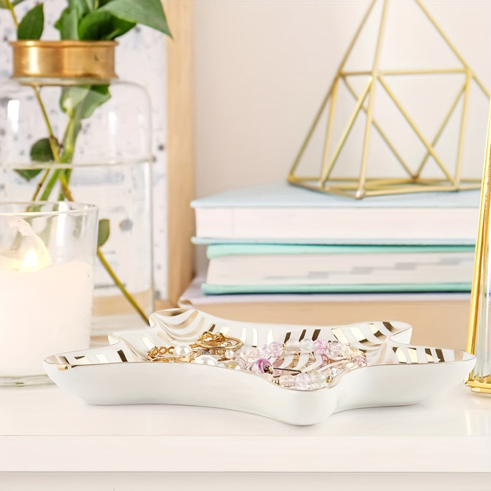 CeramicDish - Ceramic Decorative Jewelry Dish | For Rings, Bracelets & Earrings