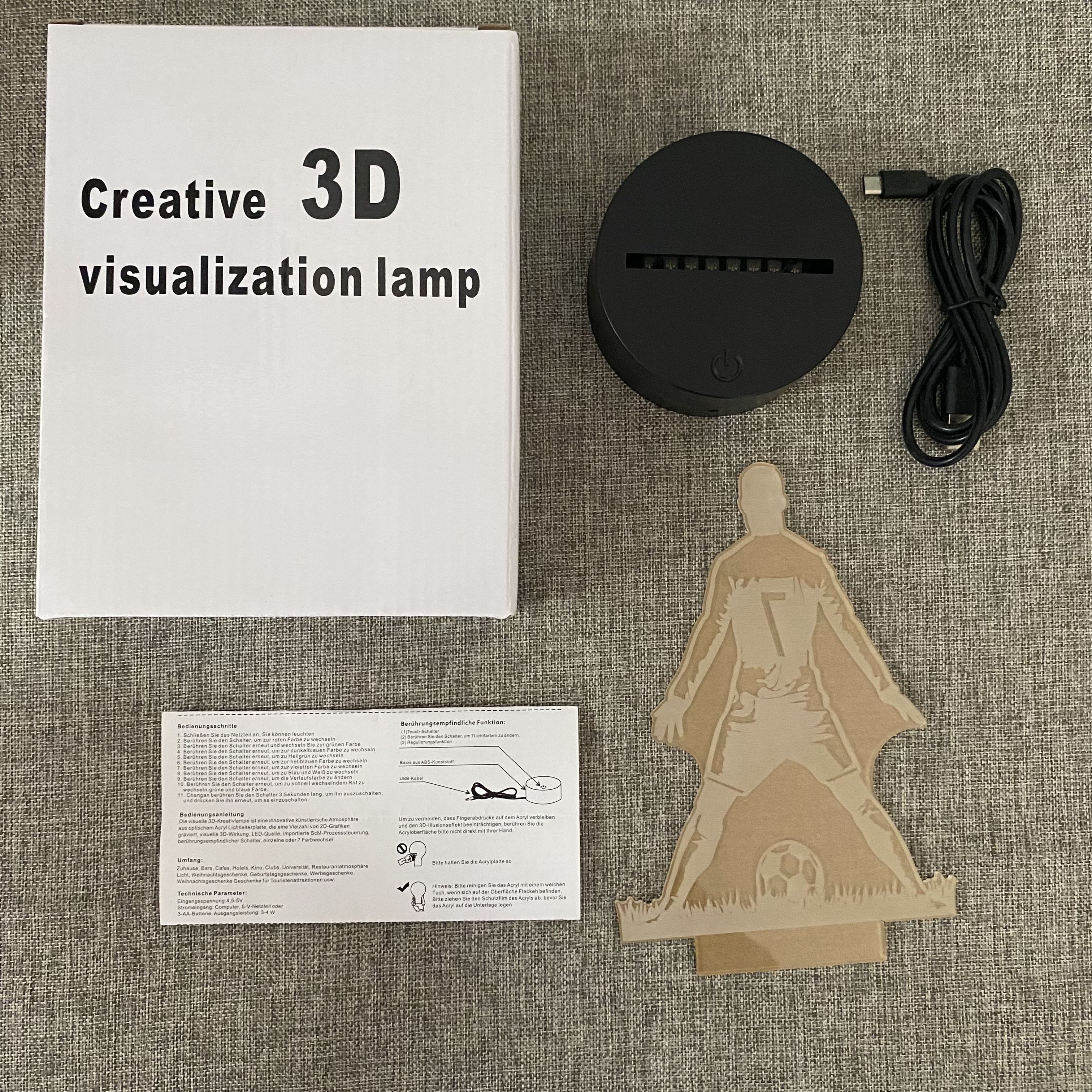 SportGlow - 3D Footballer LED Night Lamp with Color Change