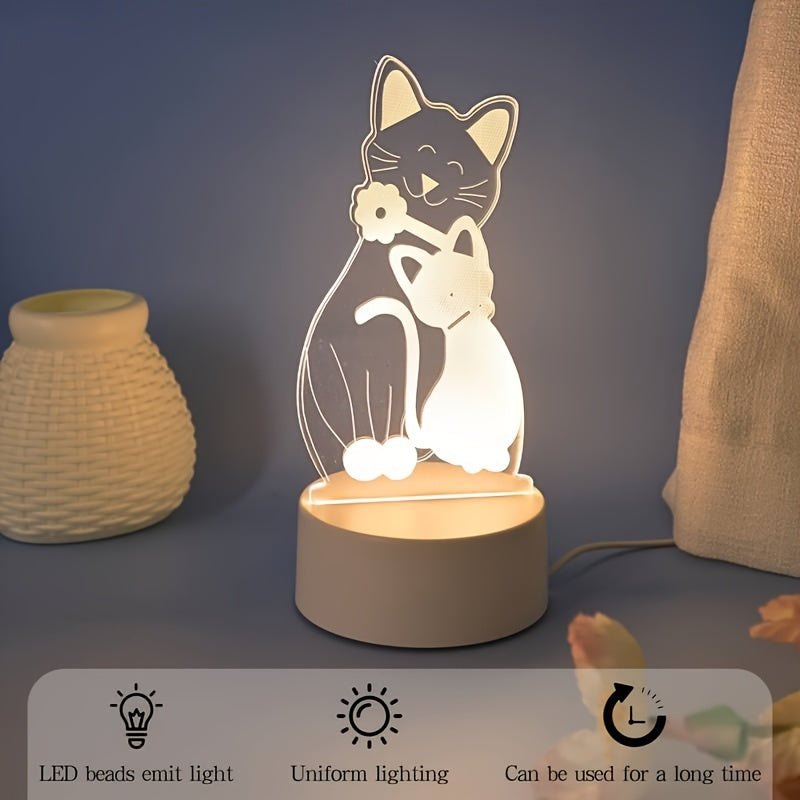 GlowPair - Lampada da notte dimmerabile Art Deco per gatti