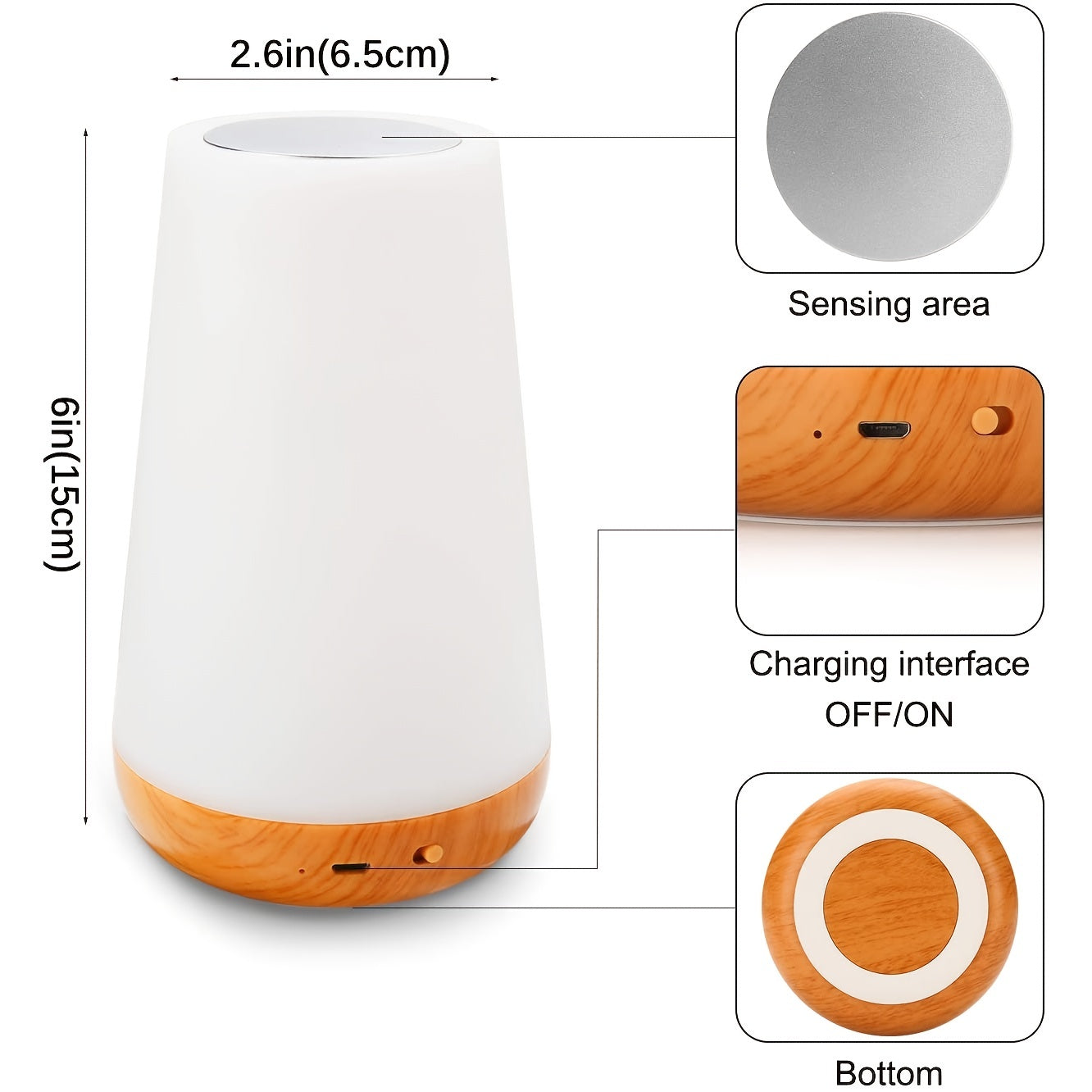 SpaceGlow - Rechargeable LED Night Light with Remote Control and Timer