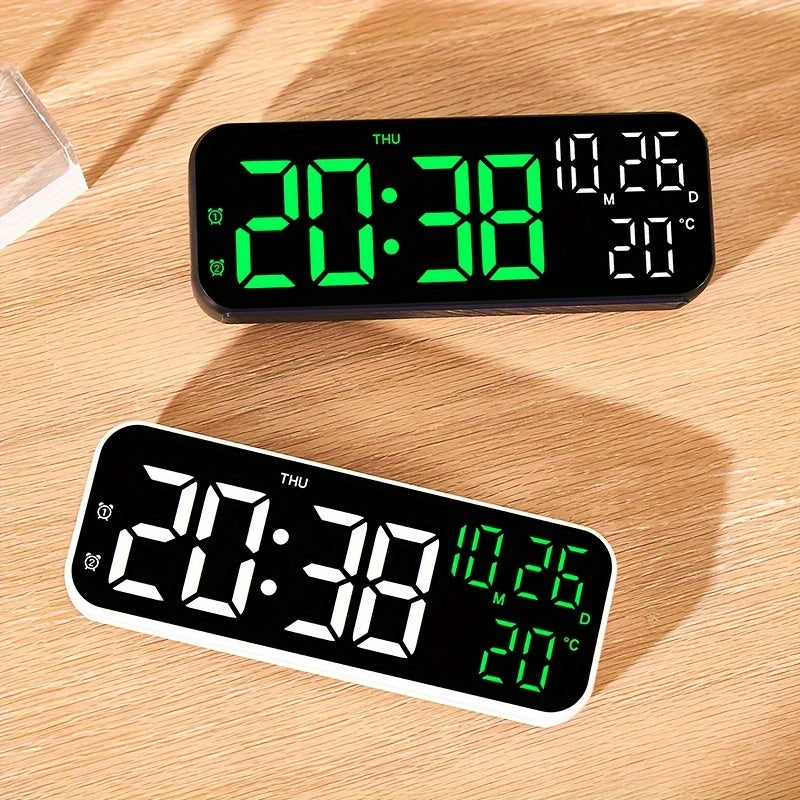DeskTime - Orologio da tavolo digitale USB con visualizzazione di data e temperatura