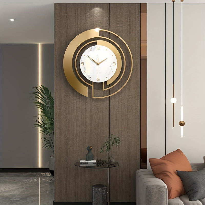 LuxuryTime - Modern Metal Wall Clock, 18 Inch